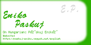 eniko paskuj business card